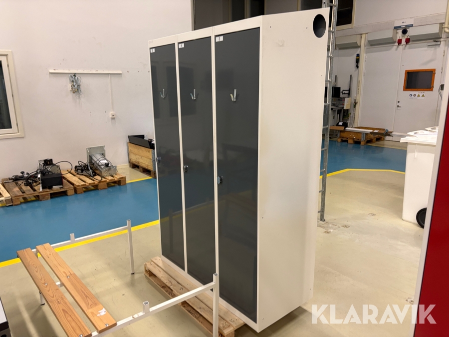 Klädskåp grå 2 st