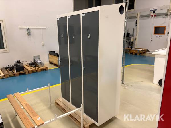 Klädskåp grå 2 st