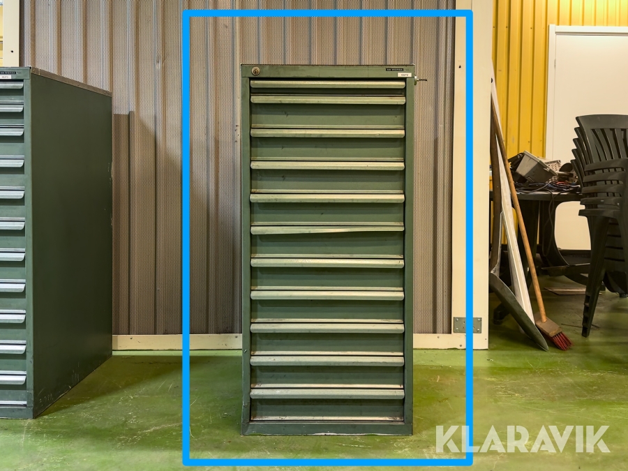 Verktygshurts, stål, golvmodell, 11 lådor AB Werba