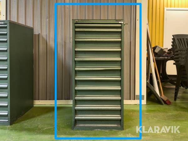 Verktygshurts, stål, golvmodell, 11 lådor AB Werba