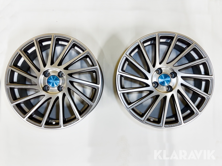 2st oanvända 17” aluminiumfälgar Brock Alloy Wheels Brock B39