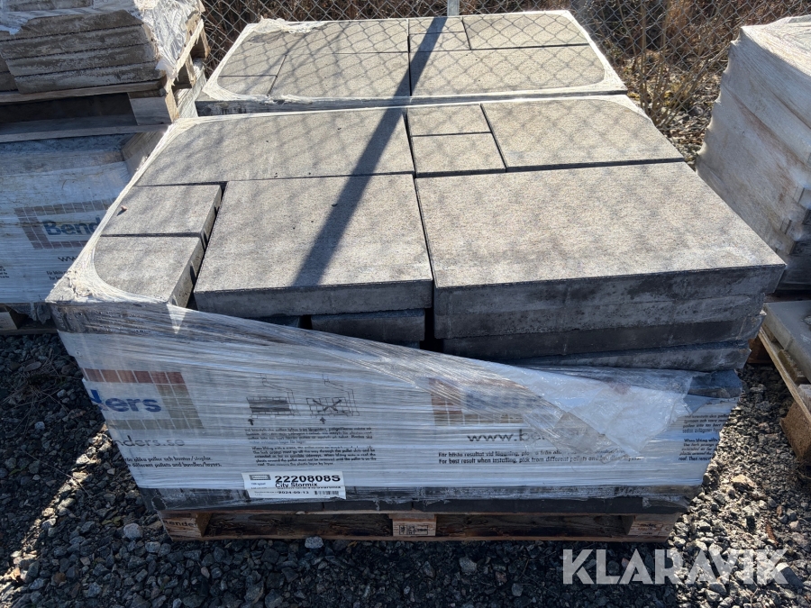 Marksten Benders City Stormix 60 mm Grå/Vit/Svartmix ca 30 m2 3 st pall