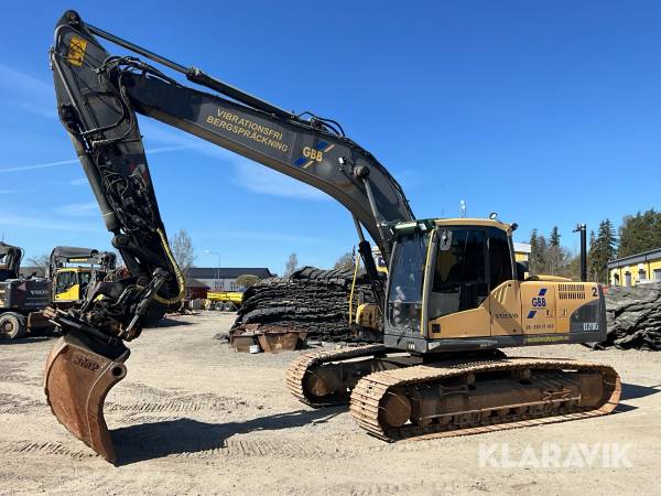 Grävmaskin Volvo EC210CL med tiltrotator och skopa