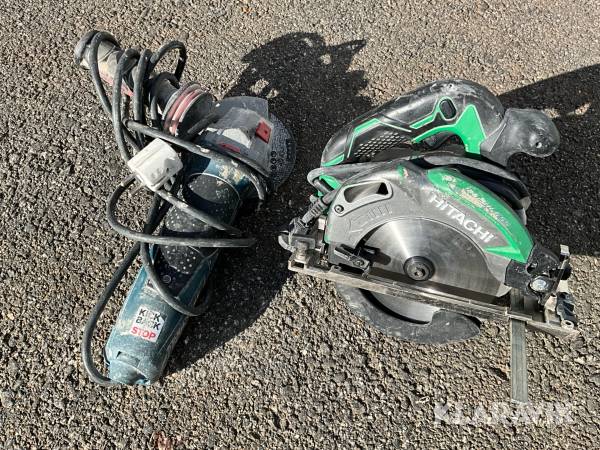Handverktyg klingsåg Hitachi C 6MEY & kapmaskin Bosch