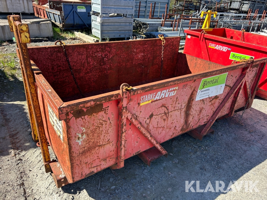 Materialbask Starke Arvid 2600 liter kedjetömmande med kroktorn