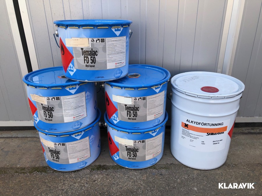 Färg, 50liter Cat gul Tikkurila Temalac FD 50 