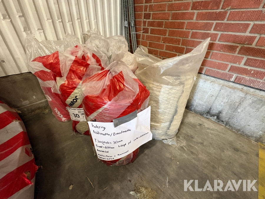 Nätmatta/Brandmatta Paroc & Rockwool 30X600x6000mm