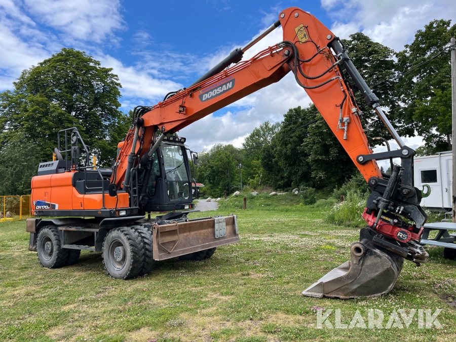 Grävmaskin Doosan DX170W-5 med GPS
