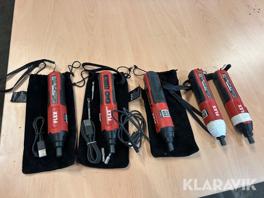 Laddningsbara skruvmejslar Flex SD 5-300 4.0 5 st