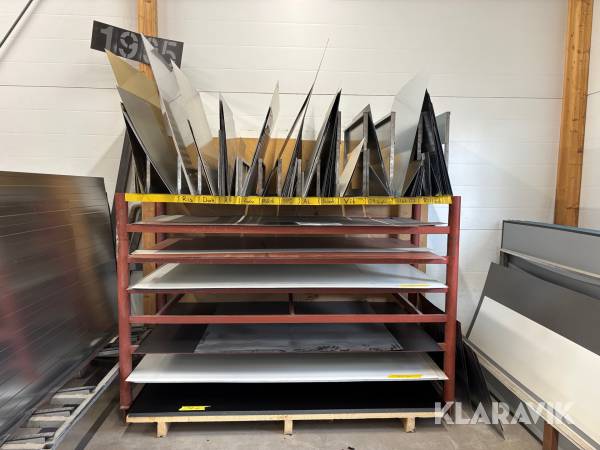 Plåtställ med plåt