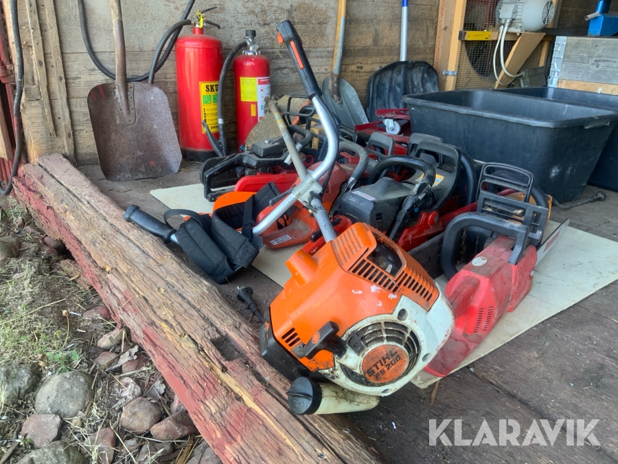 Motorsågar 8st/ 1st röjsåg