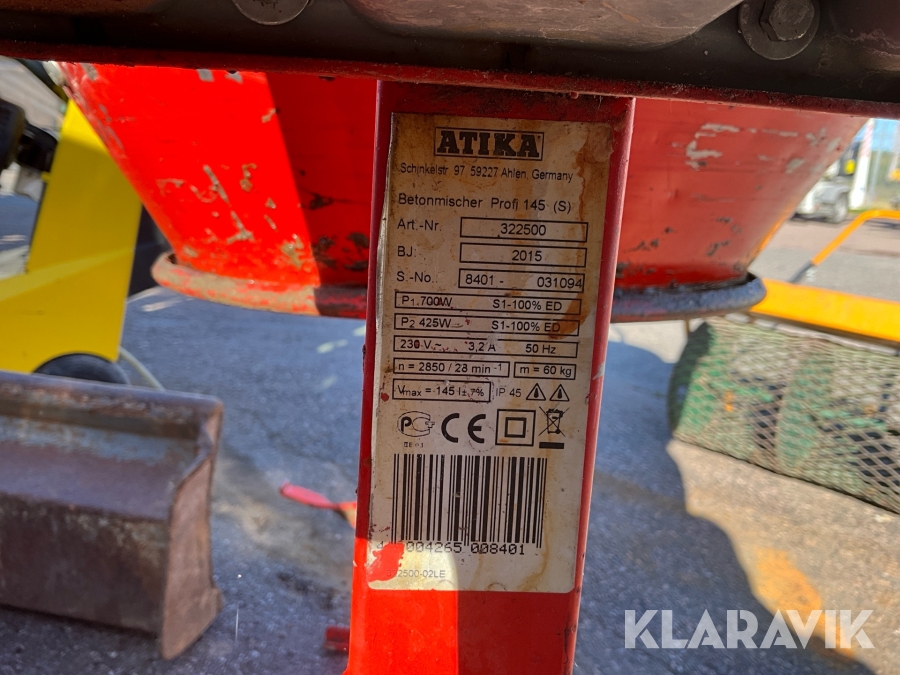 Betongblandare Atika Profi 145S