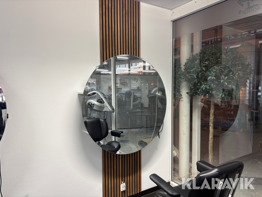 Segel med hylla och akustikpanel