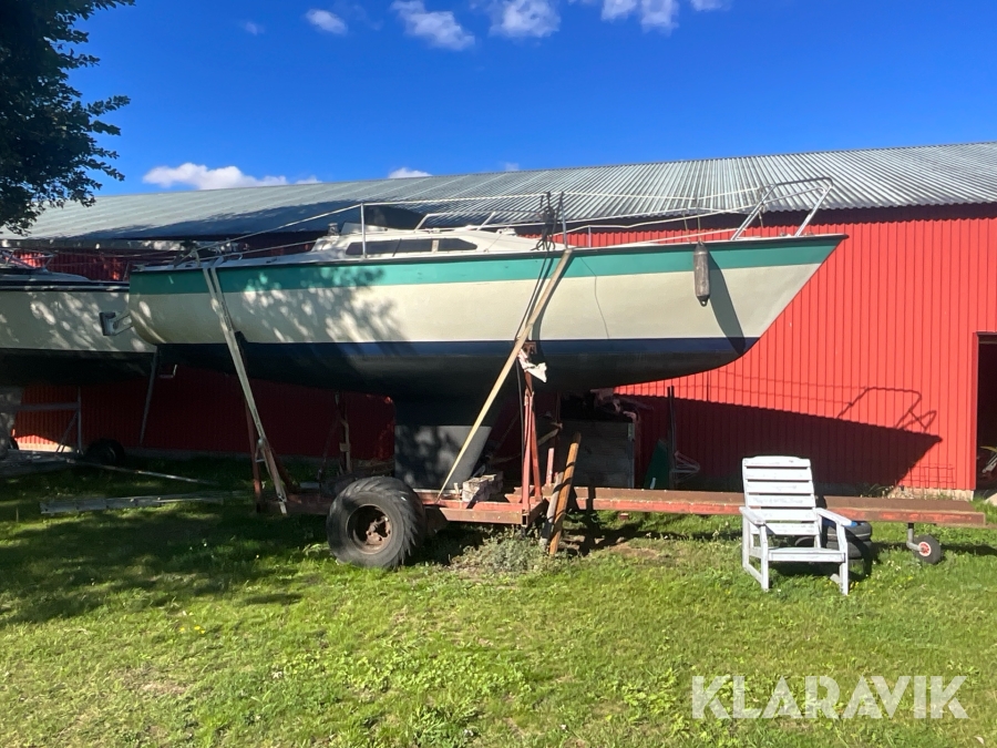 Segelbåt med vagn