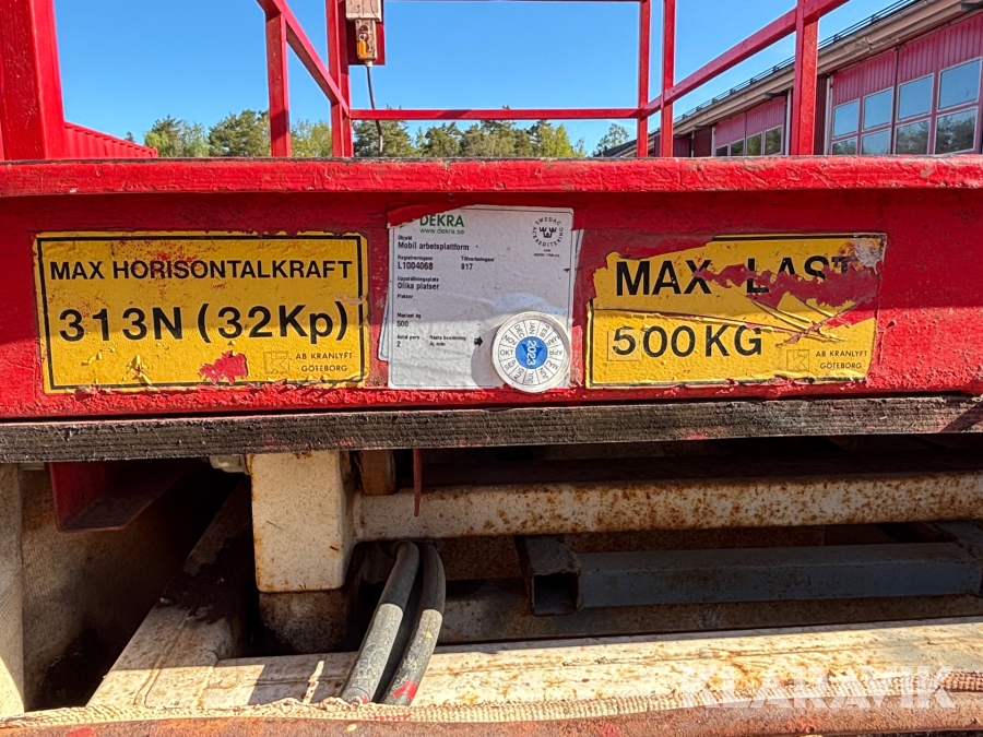 Saxlift Saxi 75, Kristianstad, Klaravik auktioner