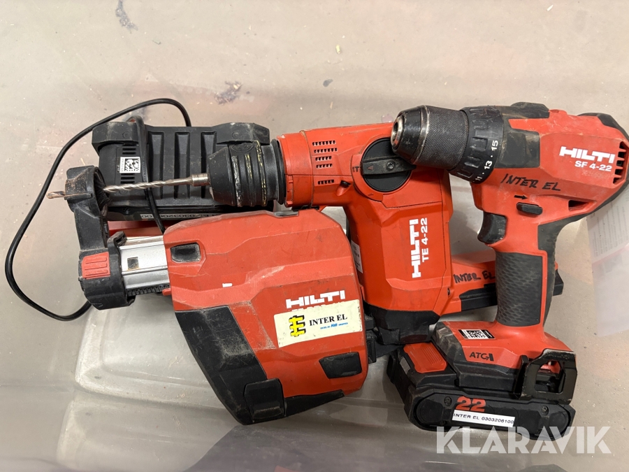 Håltagarkit Hilti TE 4-22 + SF 4-22 slagborr + skruvdragare