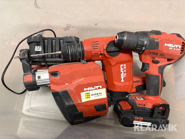 Håltagarkit Hilti TE 4-22 + SF 4-22 slagborr + skruvdragare