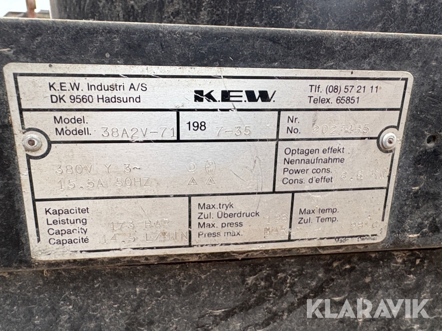 Högtryckstvättar K.E.W 36A2VA / 38A2V-71