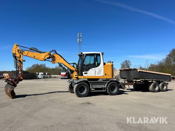 Grävmaskin Liebherr A 910 Compact med rotator m grip, kärra & planeringsskopa S45
