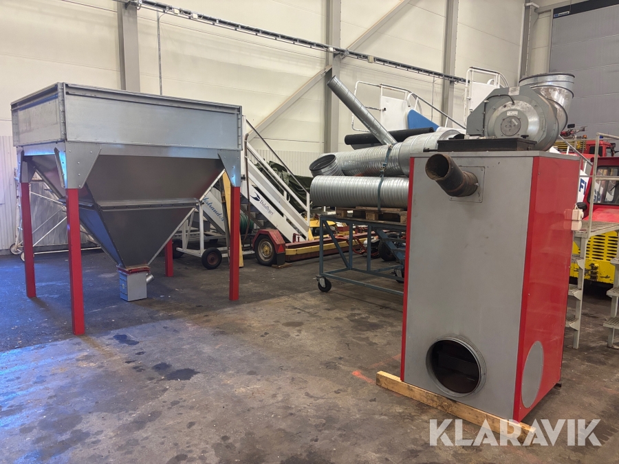 Pelletsbrännare Vänerpannan 50 med silo & skorsten
