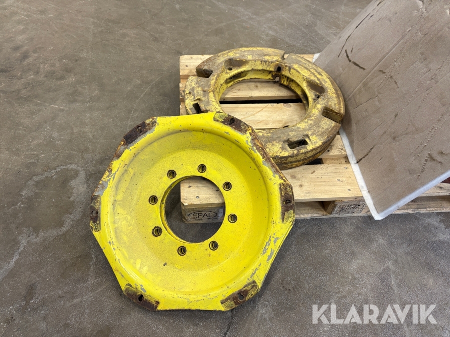 Fälgdisk/fälgvikter John Deere 2st + 2st