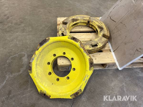 Fälgdisk/fälgvikter John Deere 2st + 2st