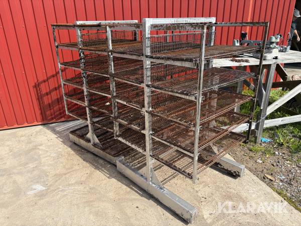 Rostfria vagnar för grill / ugn, 2st