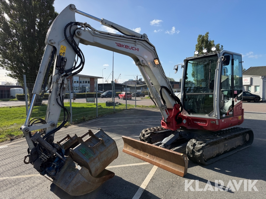 Grävmaskin Takeuchi TB260 med rotator & 3 skopor