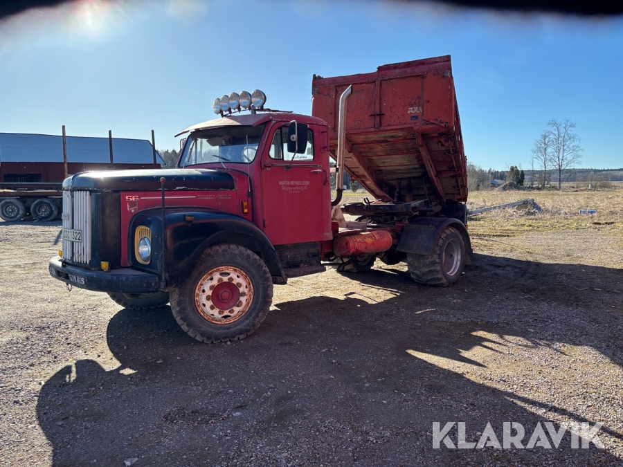 Veteranlastbil Scania Vabis 56 med 3 st släp