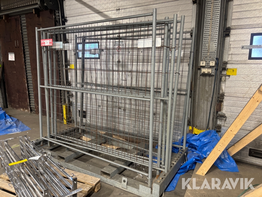 Byggstängsel med racks 8st