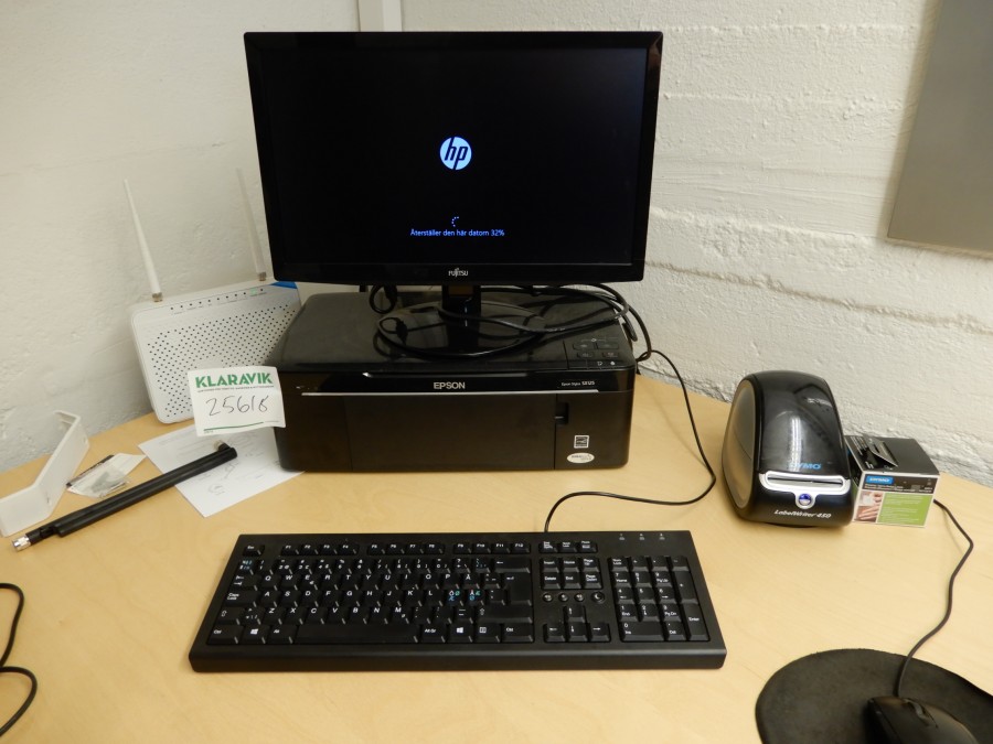HP dator med skrivare m.m