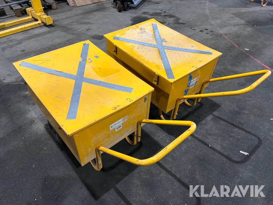 Verktygsvagnar Hörby Bruk 150 liter max 200 kg 2st