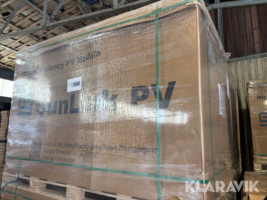 Solceller SunLink PV SL5N108D-440 440w Glas/Glas svarta 36st