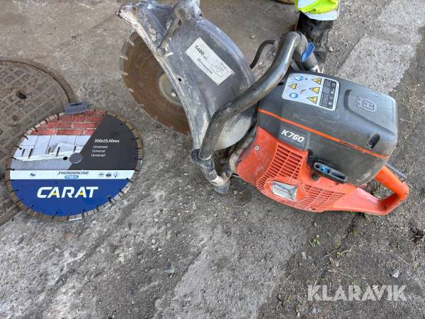 Motorkap Husqvarna K760 med extra klinga
