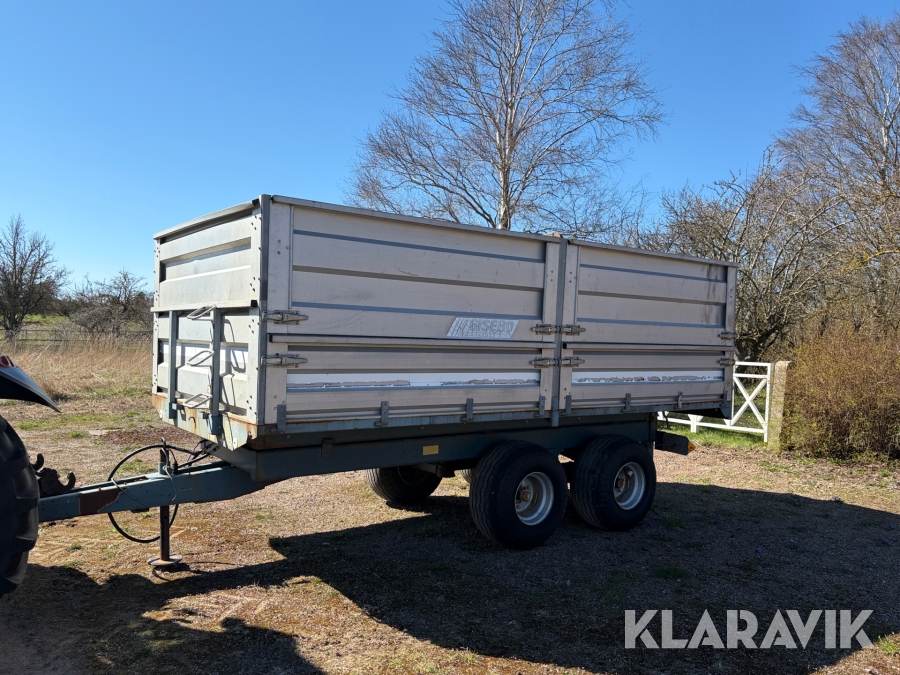 Spannmålsvagn Gisebo TK-1212 med tipp och bromsar. 12 ton.