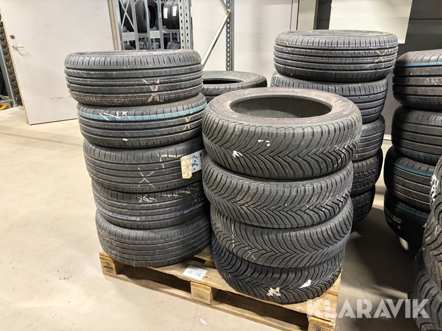 Sommardäck 16 tum olika fabrikat och dimensioner 18 st