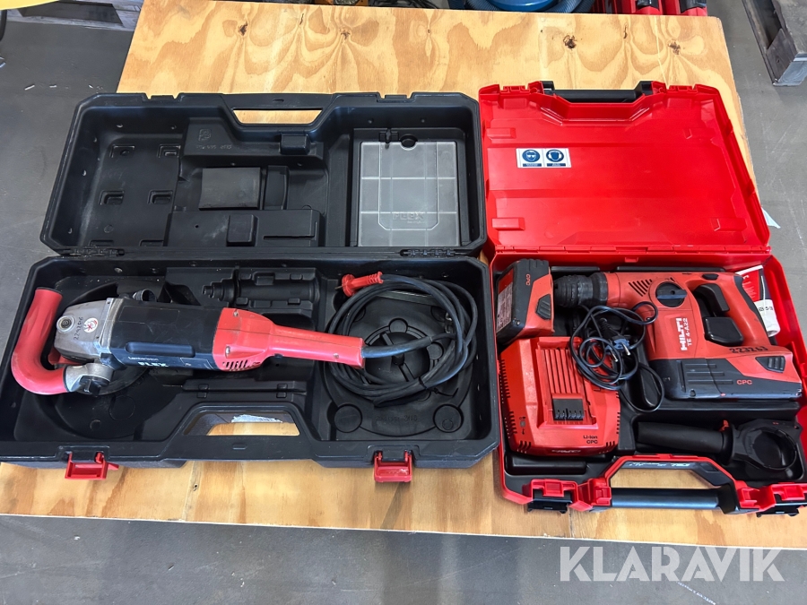 Borrhammare 1st och slipmaskin 1st Hilti / Flex 