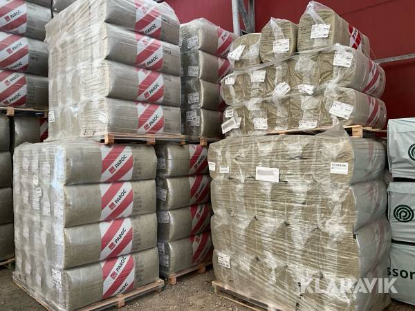 Isolering Paroc 95x215x1170 mm. ca 400 m2