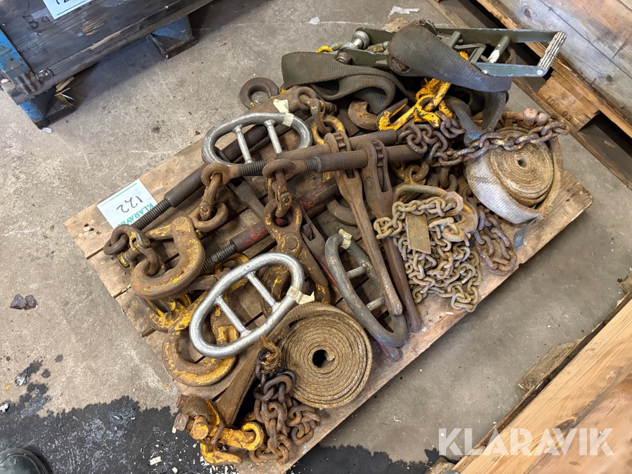 Kättingspännare, kätting, spännband m.m. 1st pall