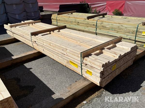 Virkespaket hyvlad regel 45x45 728löpmeter