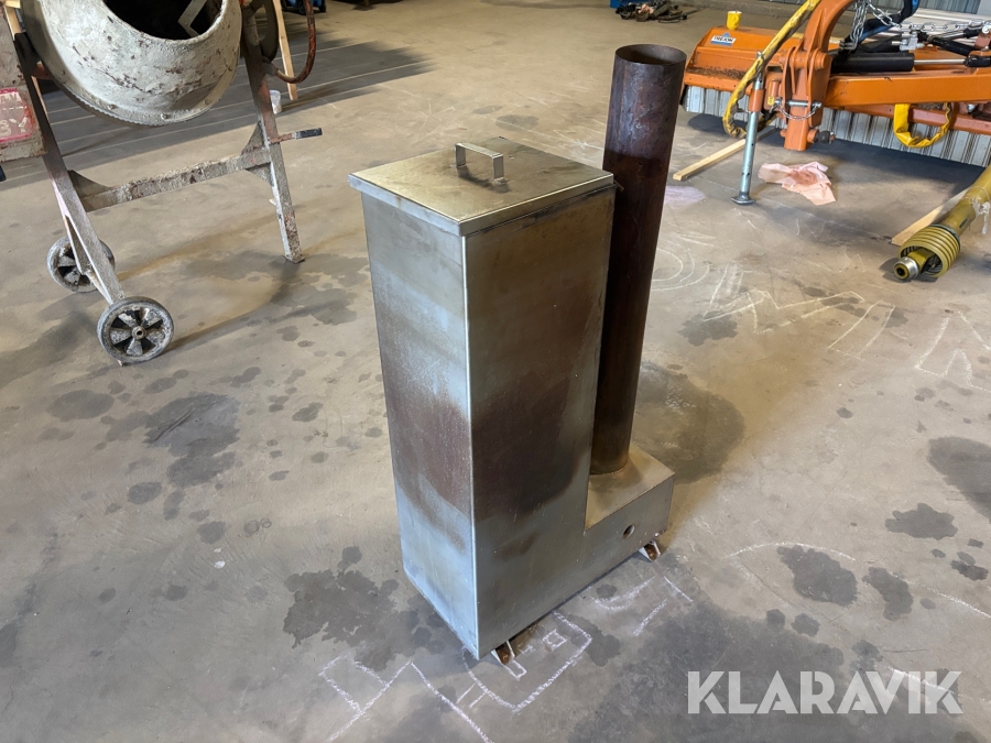 Rostfri kamin för badtunna
