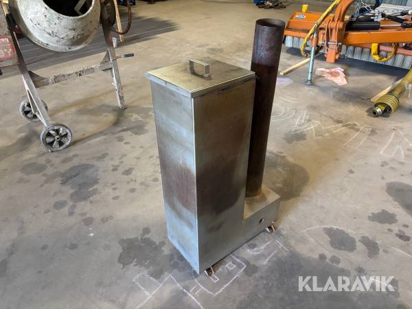 Rostfri kamin för badtunna