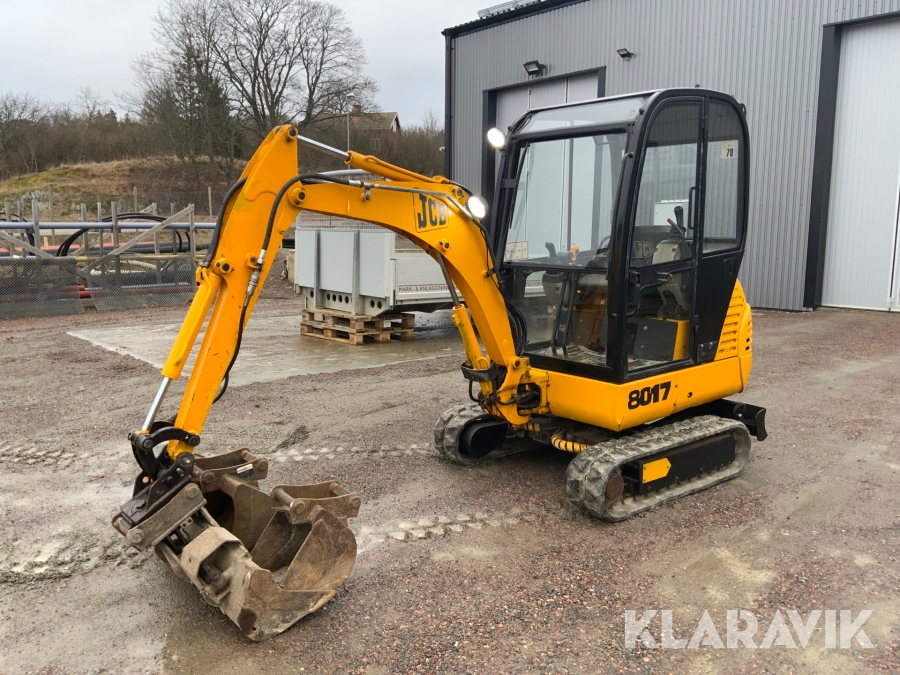 Minigrävare Jcb 8017 med skopor