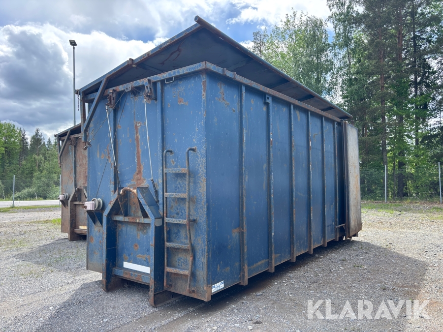Lastväxlarcontainer GMM 40m3 med tak