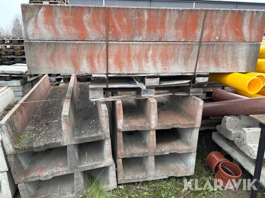 Kabelrännor betong 8st
