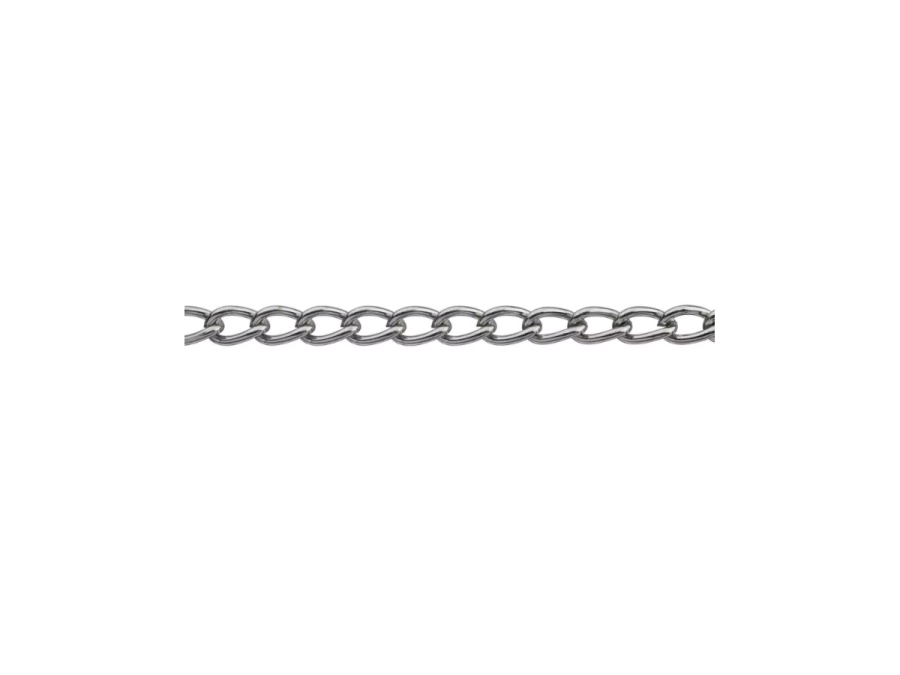 Pansarkätting Struktur Vriden, förnicklad, 1,1 mm, 13 × 2 m