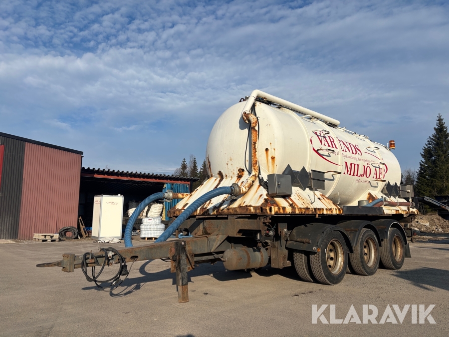 Containersläp Briab 3-axl med slamtank 15m3