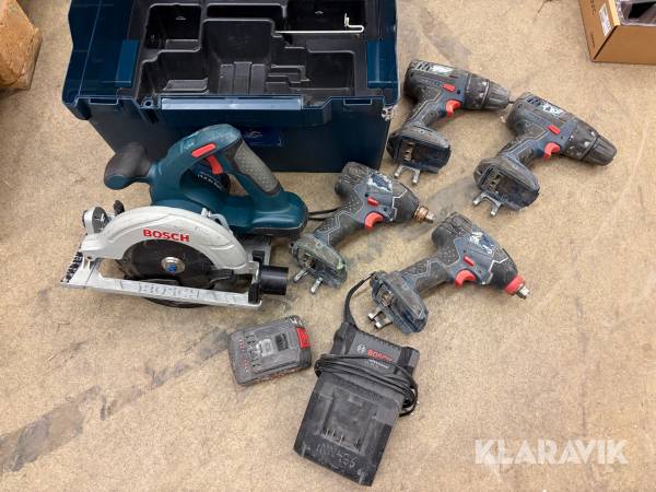Cirkelsåg 1 st, Skruvdragare 2 st, Slagskruvdragare 2 st Bosch 