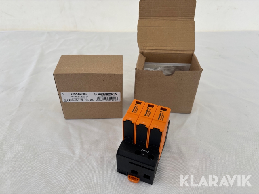 Överspänningsskydd 3-pol klass 1+2 Weidmuller