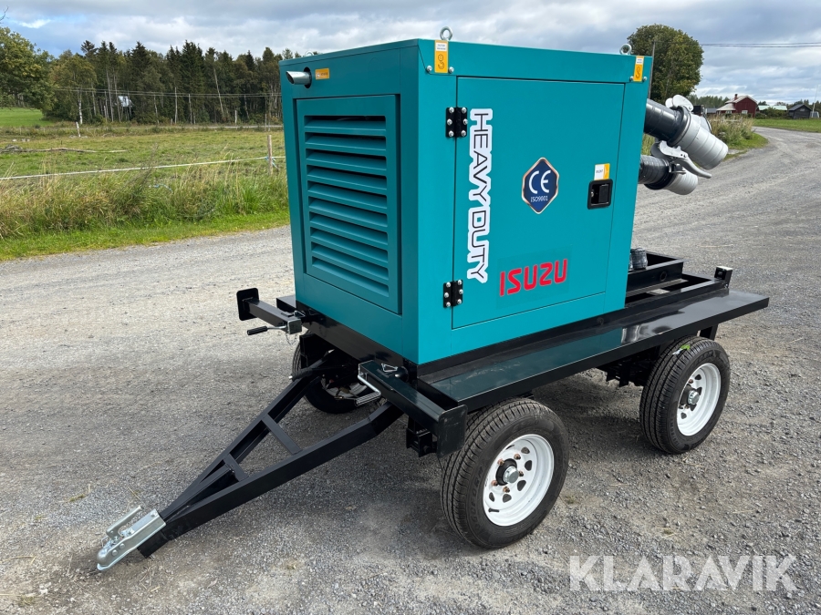 Vattenpump BC150-200-20 dieseldrivet på släpvagn